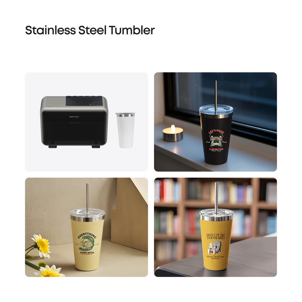 eufyMake Stainless Tumbler for UV Printer E1 (2-pack)