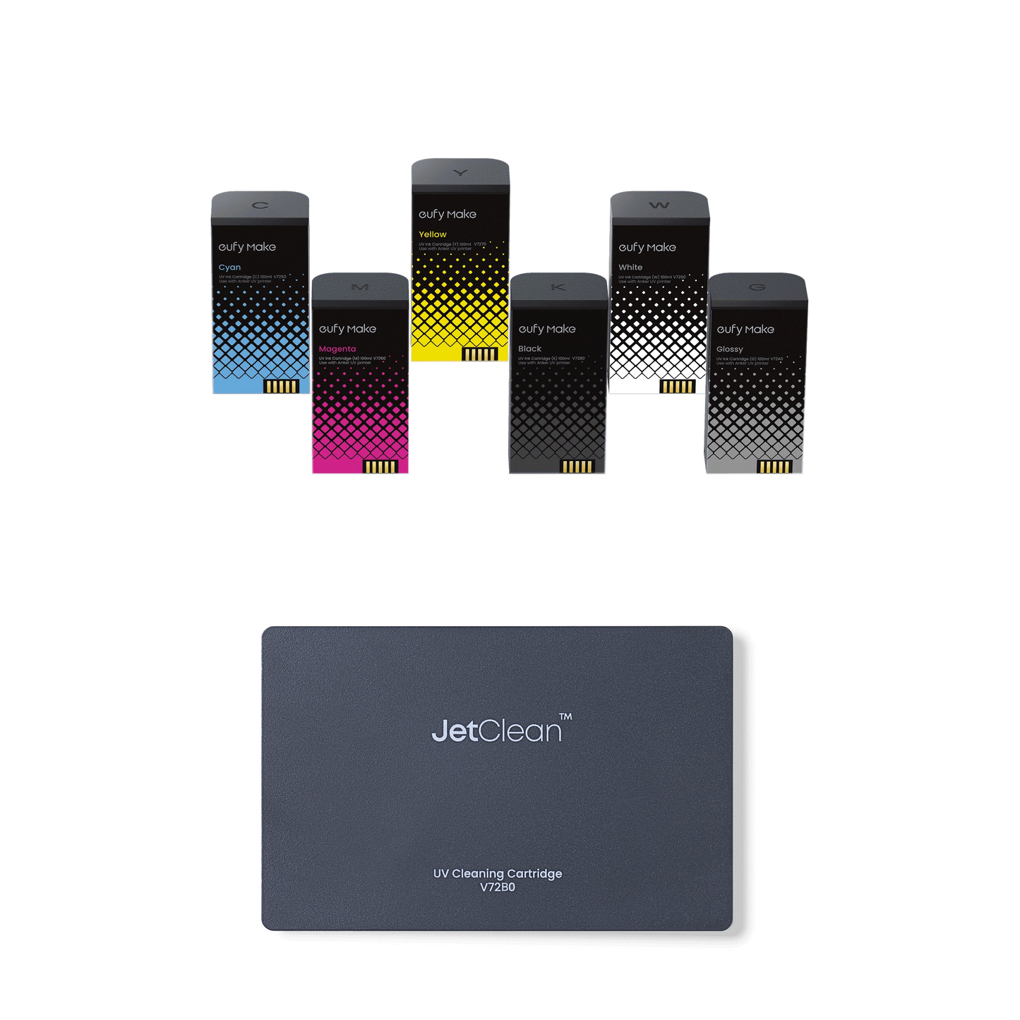 eufyMake Ink and Cleaning Cartridge Kit for UV Printer E1